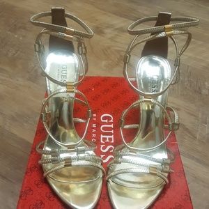 NWOT Gold Cleopatra style heels